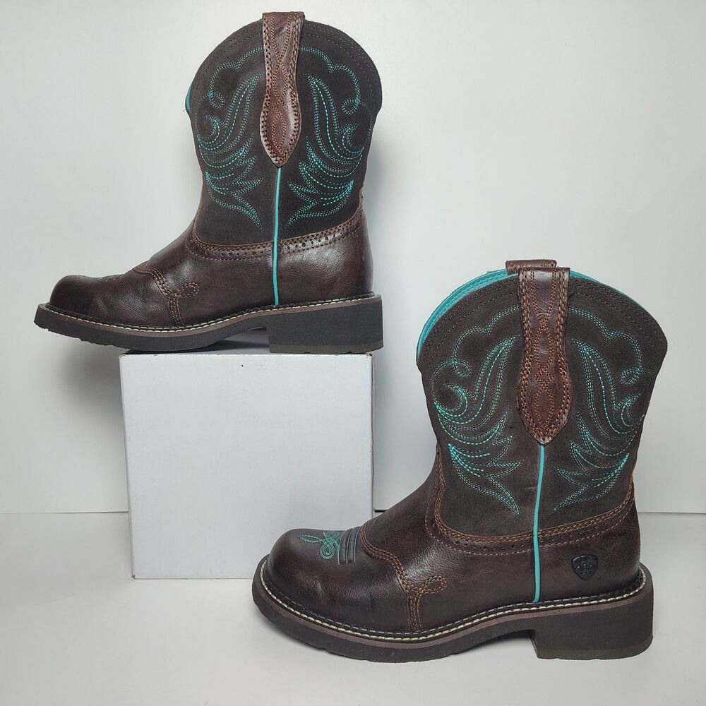 Ariat Womens 8B Medium Fatbaby Heritage Dapper Fudge Leather Cowgirl Boots